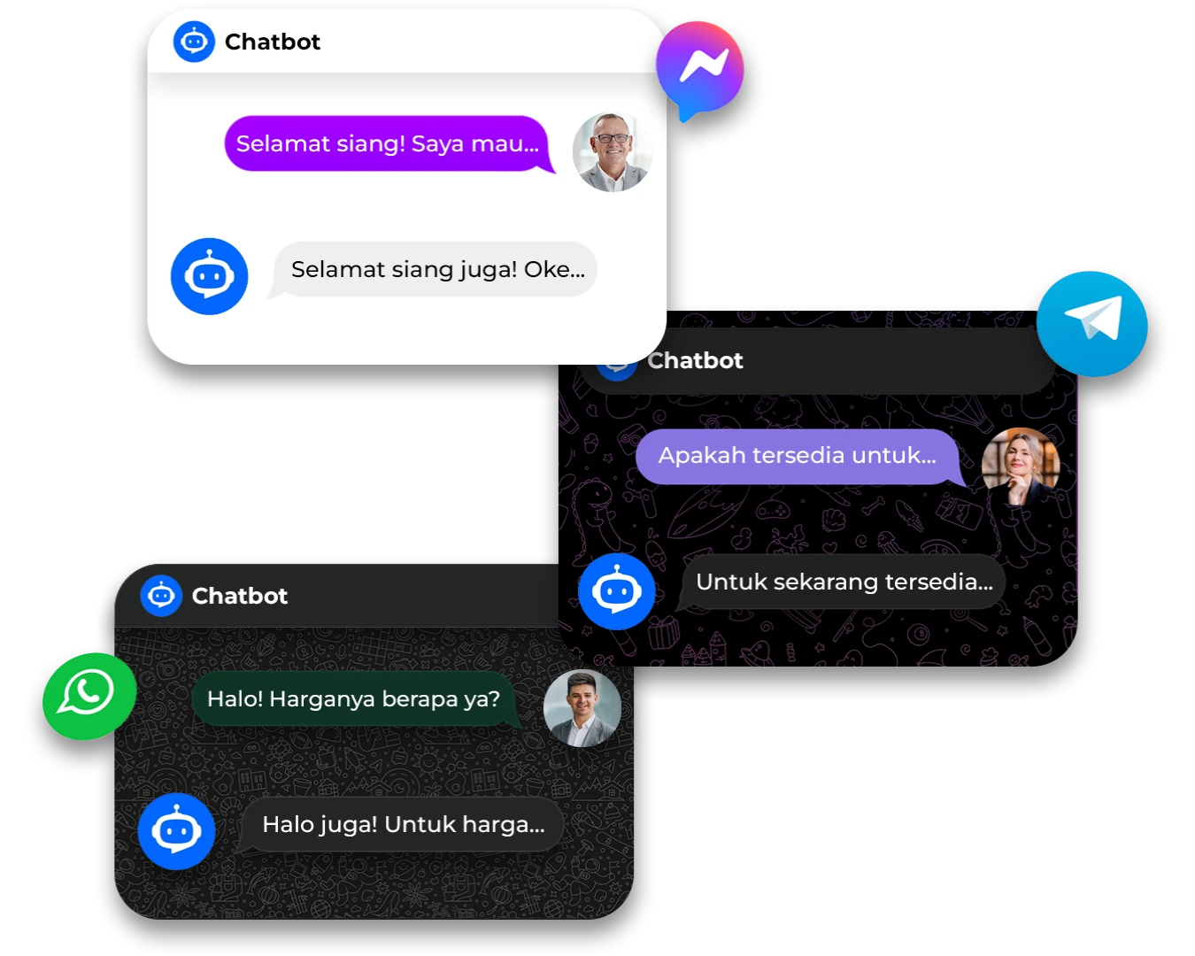 Chatbot Mockup Grid